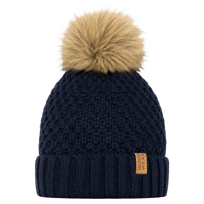 Woof Wear Womens Chunky Knit Beanie - Navy-1