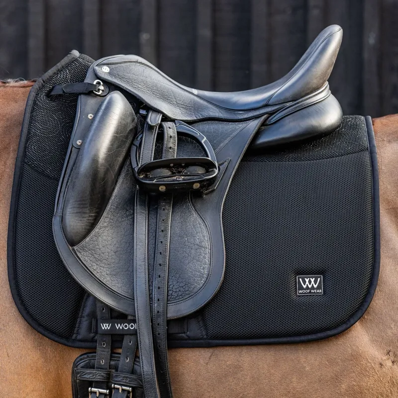 Woof Wear Elite Comfort Mesh Dressage Saddlecloth - Black-1