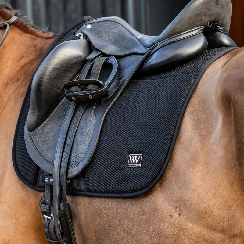 Woof Wear Elite Comfort Mesh Dressage Saddlecloth - Black-2