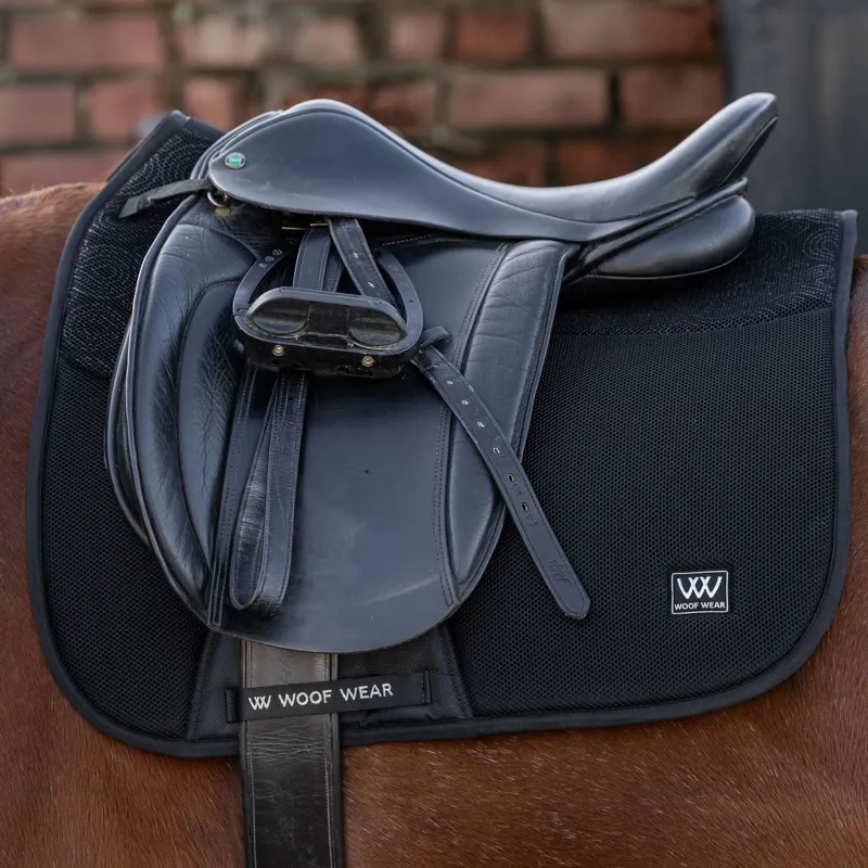 Woof Wear Elite Comfort Mesh Dressage Saddlecloth - Black-3