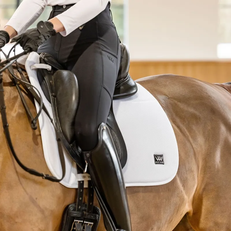 Woof Wear Elite Comfort Mesh Dressage Saddlecloth - White-1