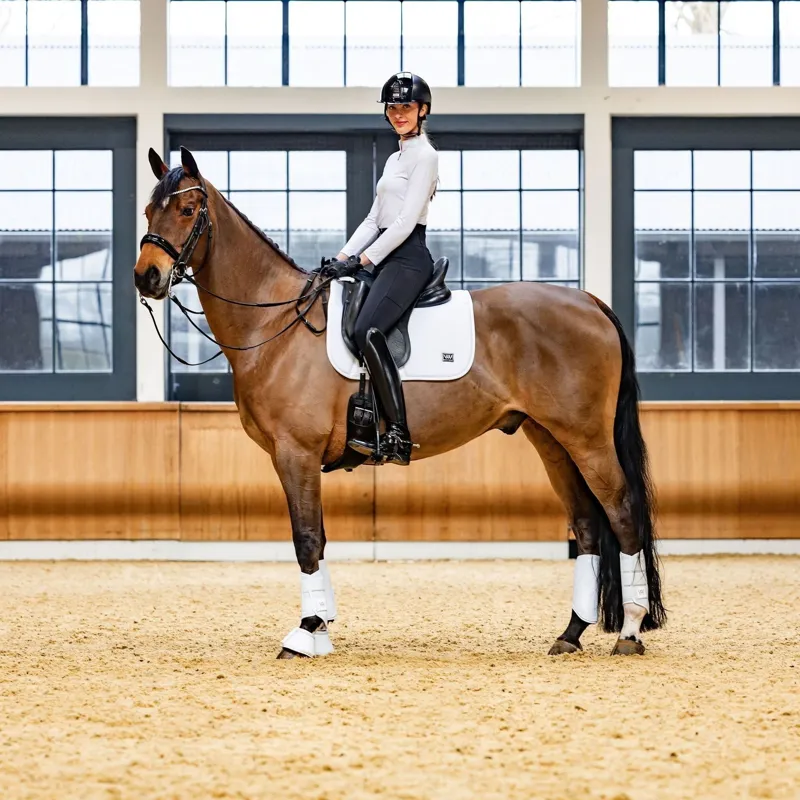 Woof Wear Elite Comfort Mesh Dressage Saddlecloth - White-2