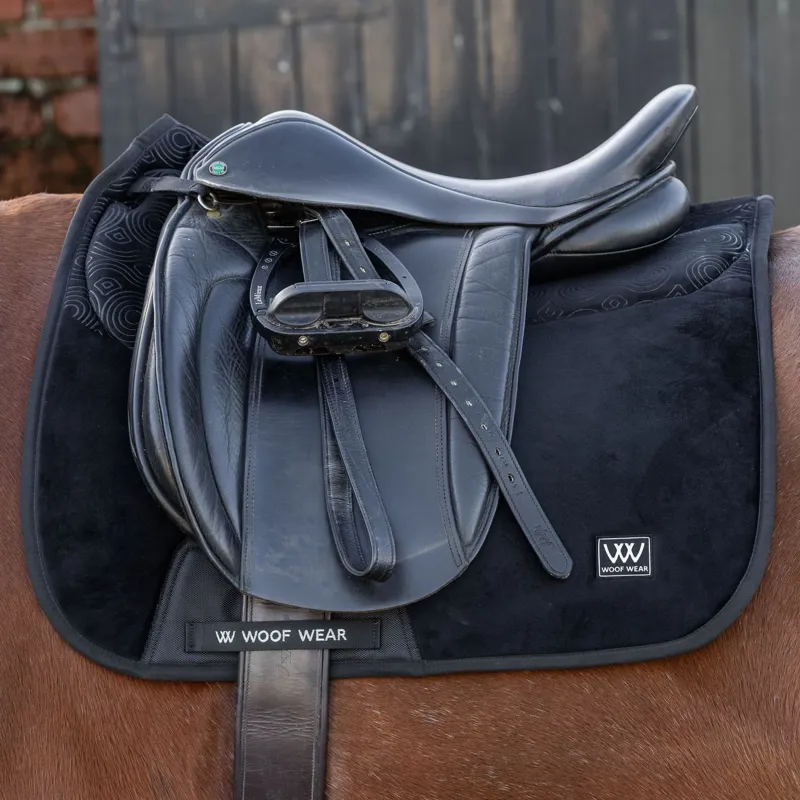Woof Wear Elite Comfort+ Dressage Saddlecloth - Black-1