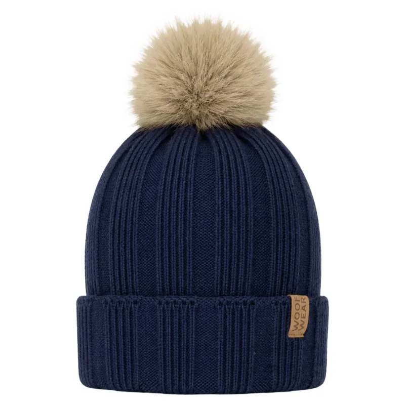 Woof Wear Furrow Womens Waterproof Beanie - Navy-1