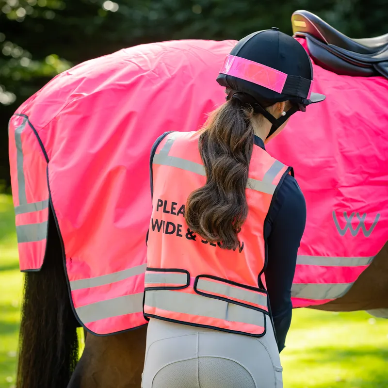 Woof Wear Hi Vis Waterproof Exercise Sheet - Pink-1