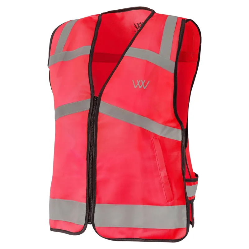 Woof Wear Hi-Viz Adults Riding Vest - Pink-2