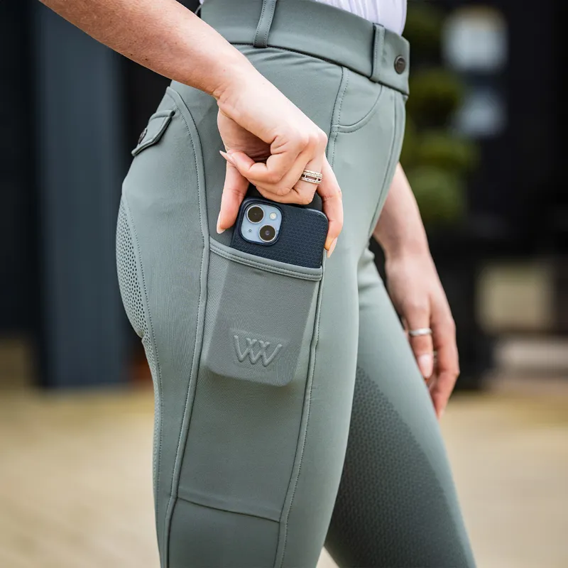 Woof Wear Hybrid II Full Grip Womens Riding Tights - Sage-5