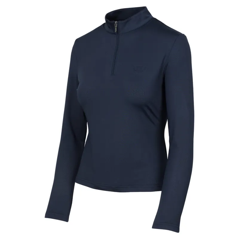 Woof Wear iVent Long Sleeve Womens Riding Shirt - Navy-2