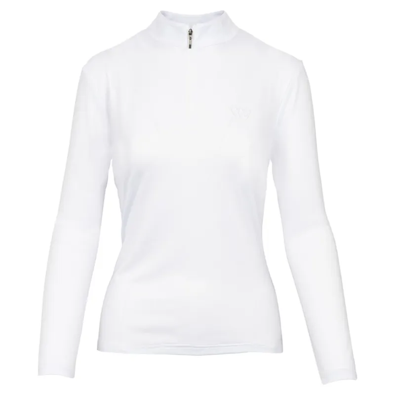 Woof Wear iVent Long Sleeve Womens Riding Shirt - White-2