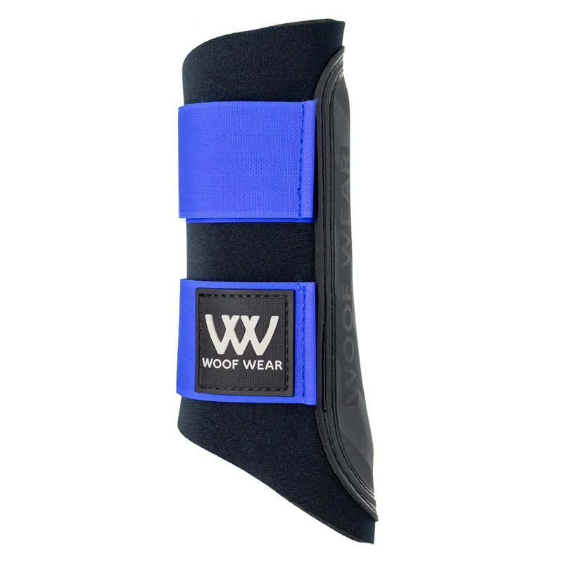 Woof Wear Club Brushing Boots - Black/Electric Blue