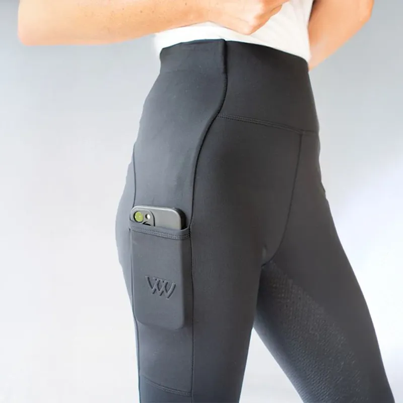 Woof Wear Original Full Grip Ladies Riding Tights - Slate-3