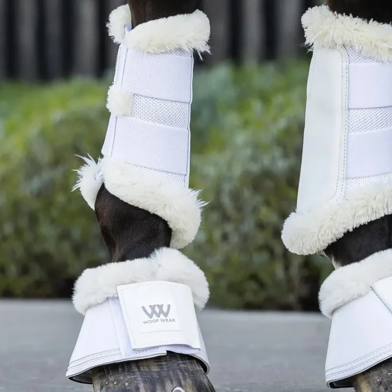 Woof Wear Pro Faux Sheepskin Overreach Boots - White-1