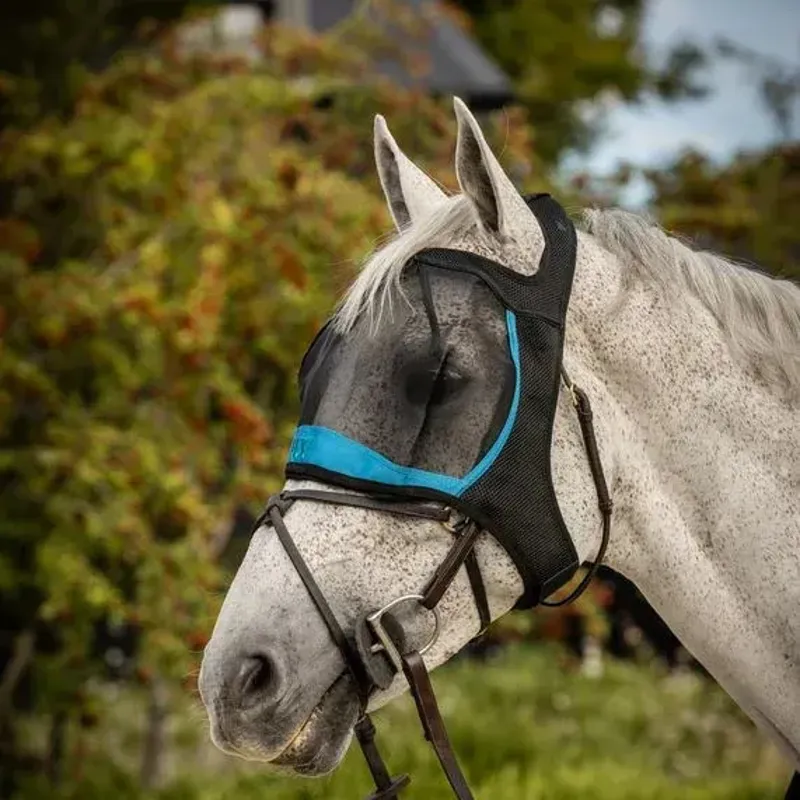 Woof Wear Ride-On Fly Mask - Black/Turquoise
