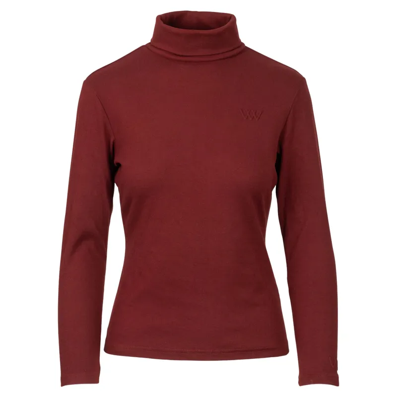Woof Wear Roll Neck Womens Shirt - Plum-1