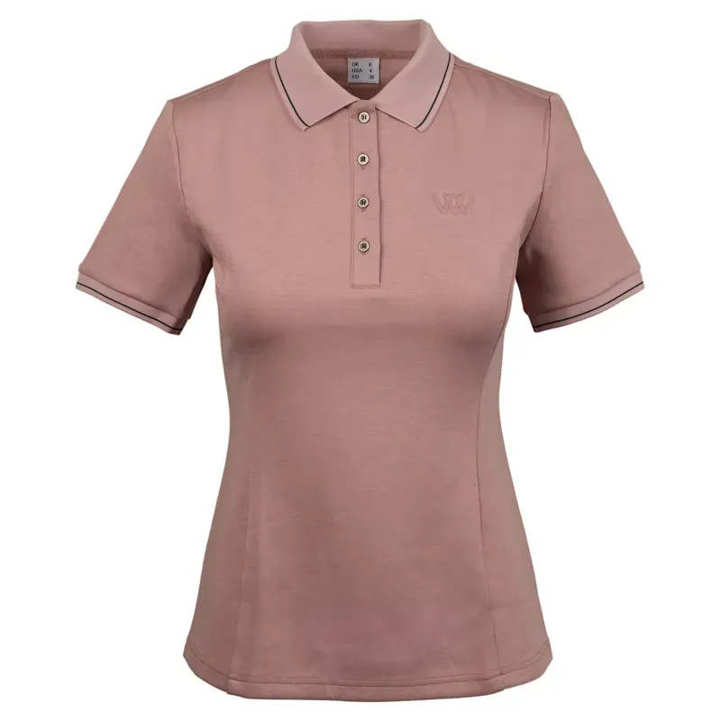 Woof Wear Tech Womens Polo Shirt- Rose-1