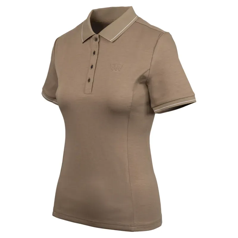 Woof Wear Tech Womens Short Sleeve Polo Shirt - Stone-3