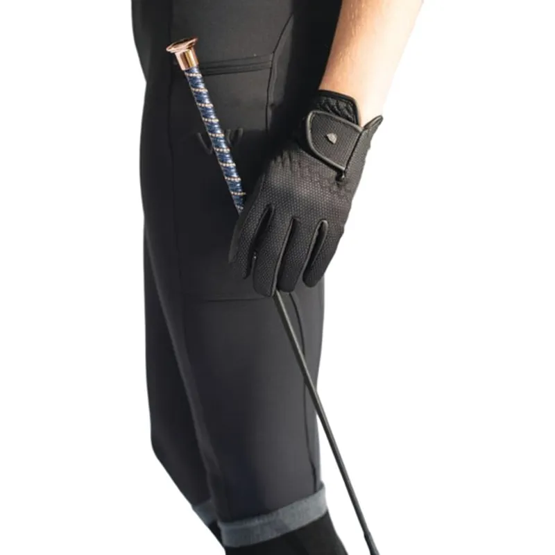 Woof Wear Twisted Riding Whip - Navy/Rose Gold-2