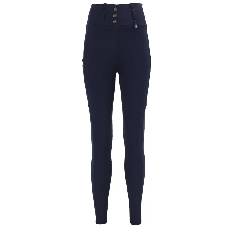 Woof Wear Vision Full Grip Womens Riding Tights - Navy-1