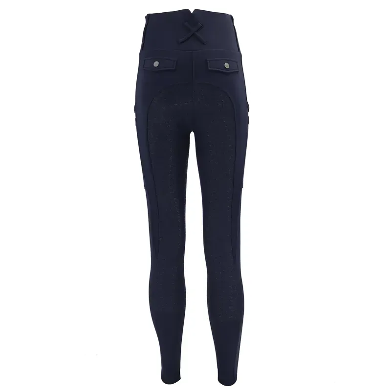 Woof Wear Vision Full Grip Womens Riding Tights - Navy-2
