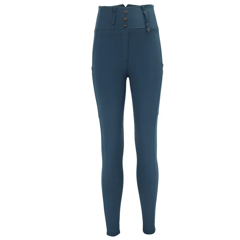Woof Wear Vision Full Grip Womens Riding Tights - Petrol-1