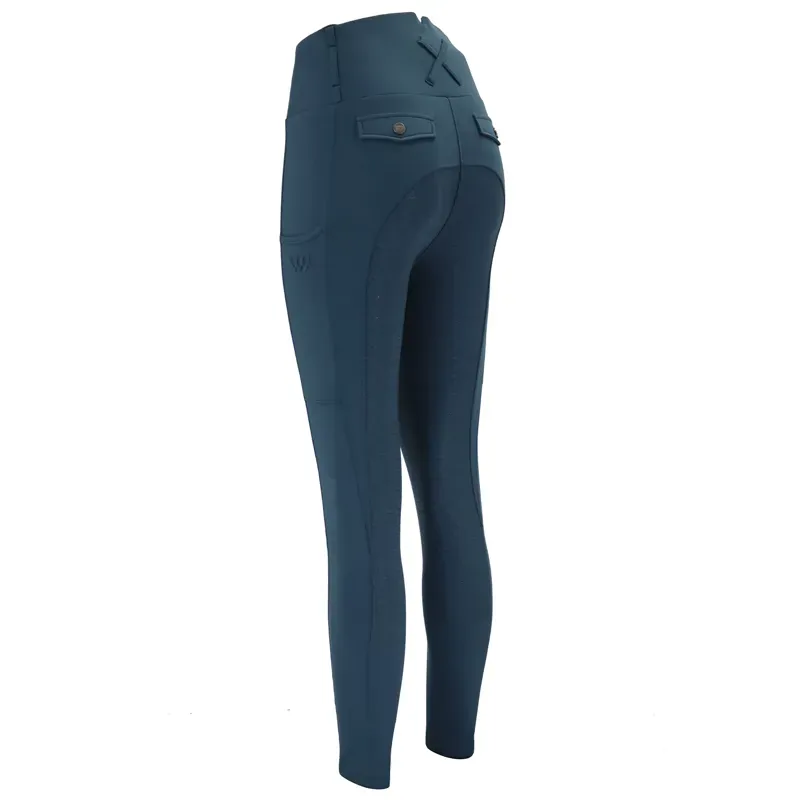 Woof Wear Vision Full Grip Womens Riding Tights - Petrol-2