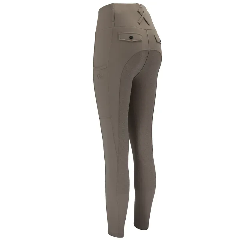 Woof Wear Vision Full Grip Womens Riding Tights - Stone-2