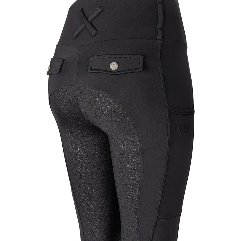 Woof Wear Vision Full Grip Womens Riding Tights - Black-4