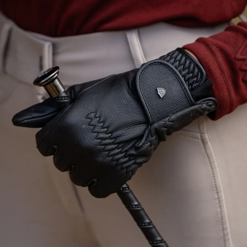 Woof Wear Winter Competition Riding Gloves - Black-1