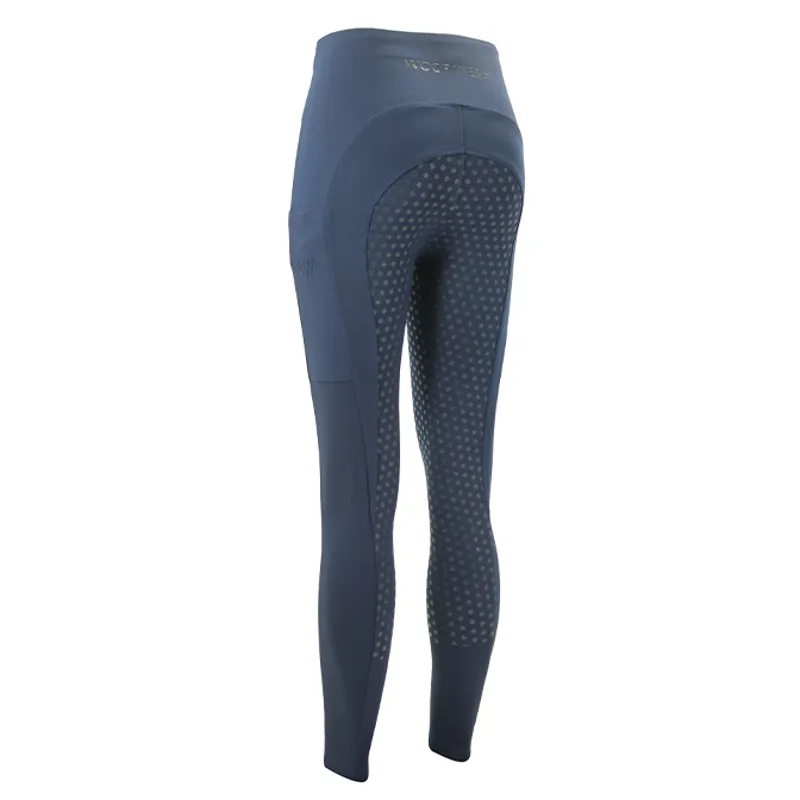 Woof Wear Winter Full Grip Womens Riding Tights - Navy-1