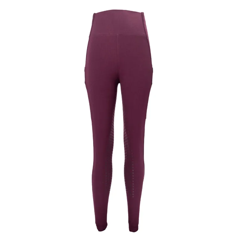 Woof Wear Winter Full Grip Womens Riding Tights - Plum-1