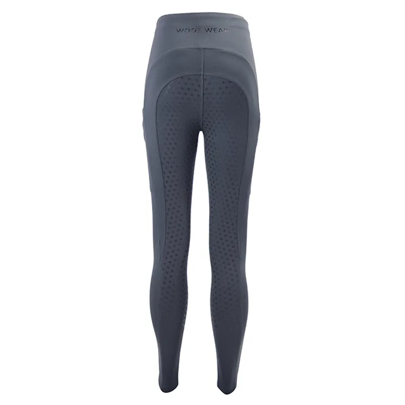 Woof Wear Winter Full Grip Womens Riding Tights - Slate-1