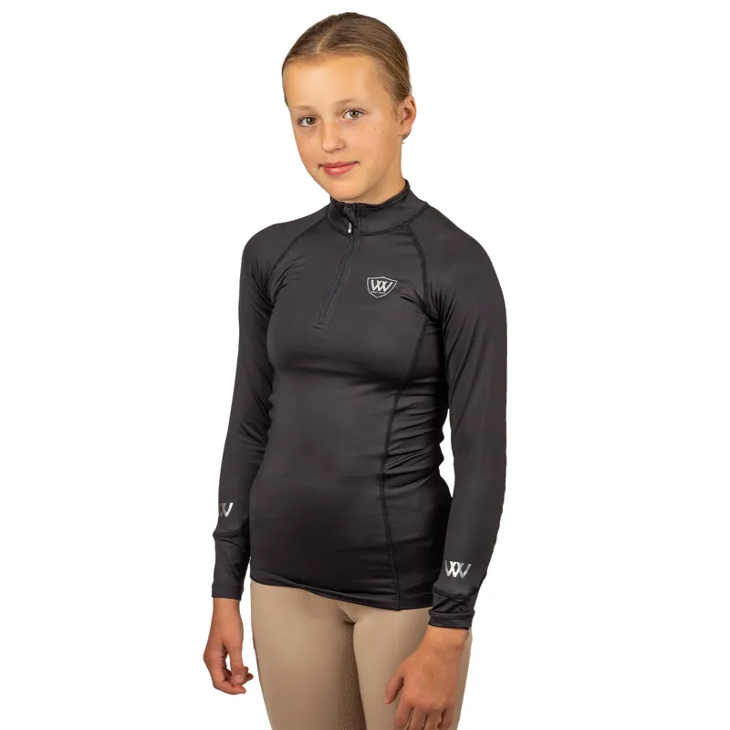 Woof Wear Young Rider Tech Shirt Base Layer - Black