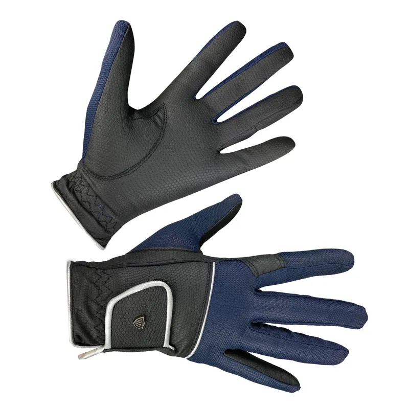 Woof Wear Vision Adults Riding Gloves - Black/Navy
