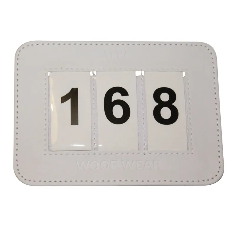 Woof Wear 3-Digit Dressage Number Holder - White