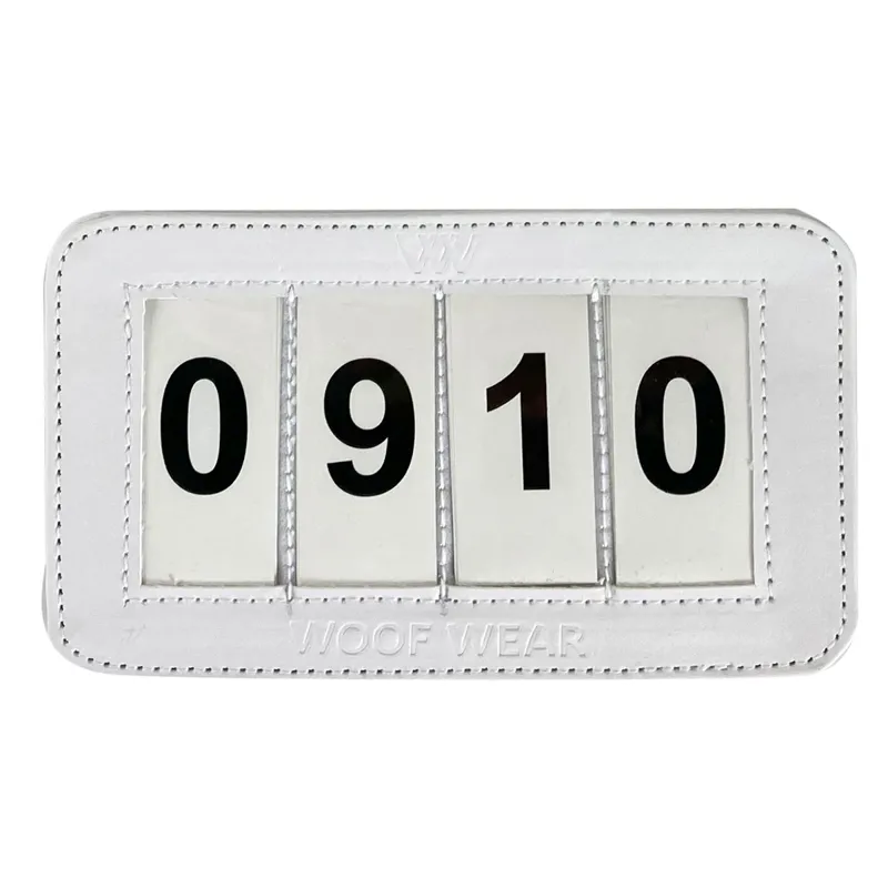Woof Wear 4-Digit Dressage Number Holder - White