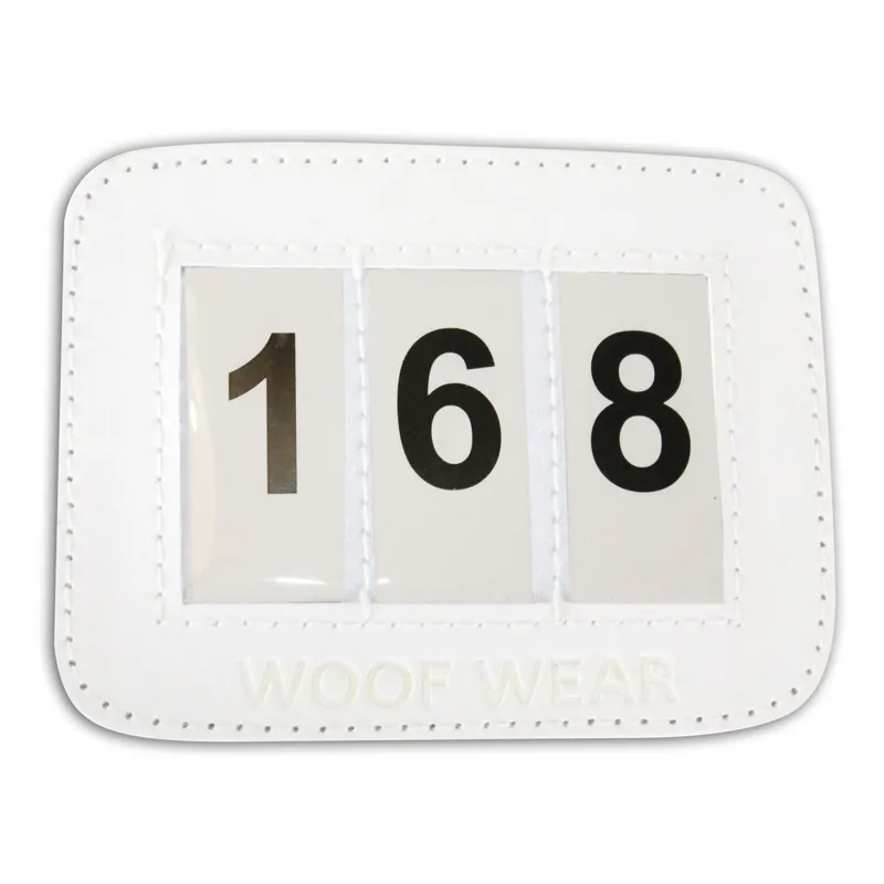 Woof Wear Bridle Number Holder - White
