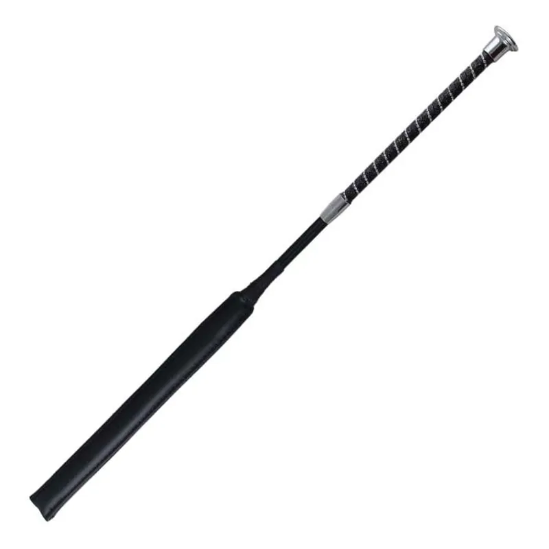 Woof Wear Twisted Crystal Jump Baton - Black/Silver