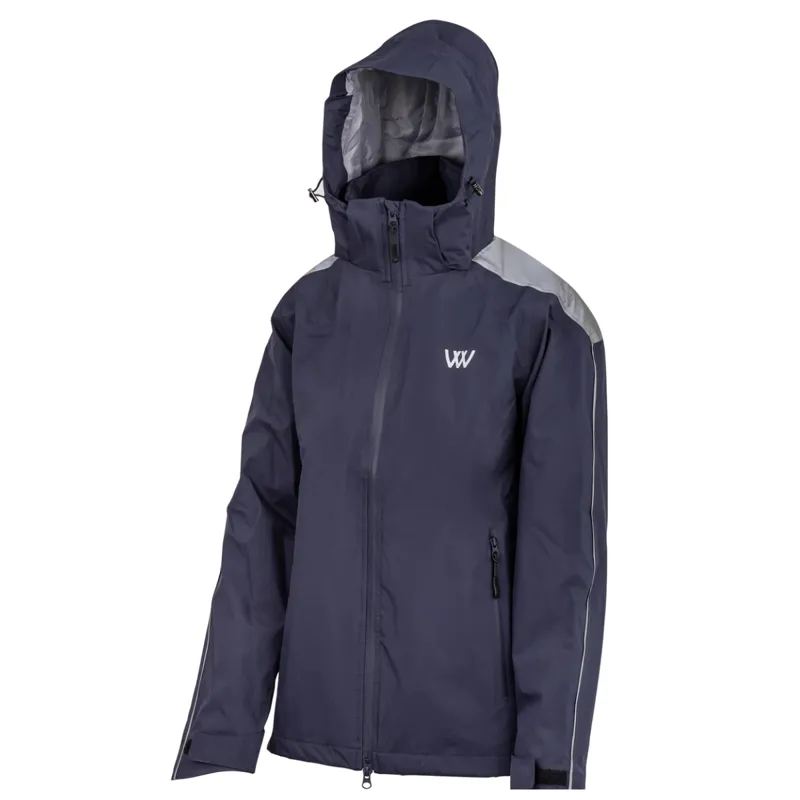 Woof Wear All Season Waterproof Unisex Riding Jacket - Navy-1