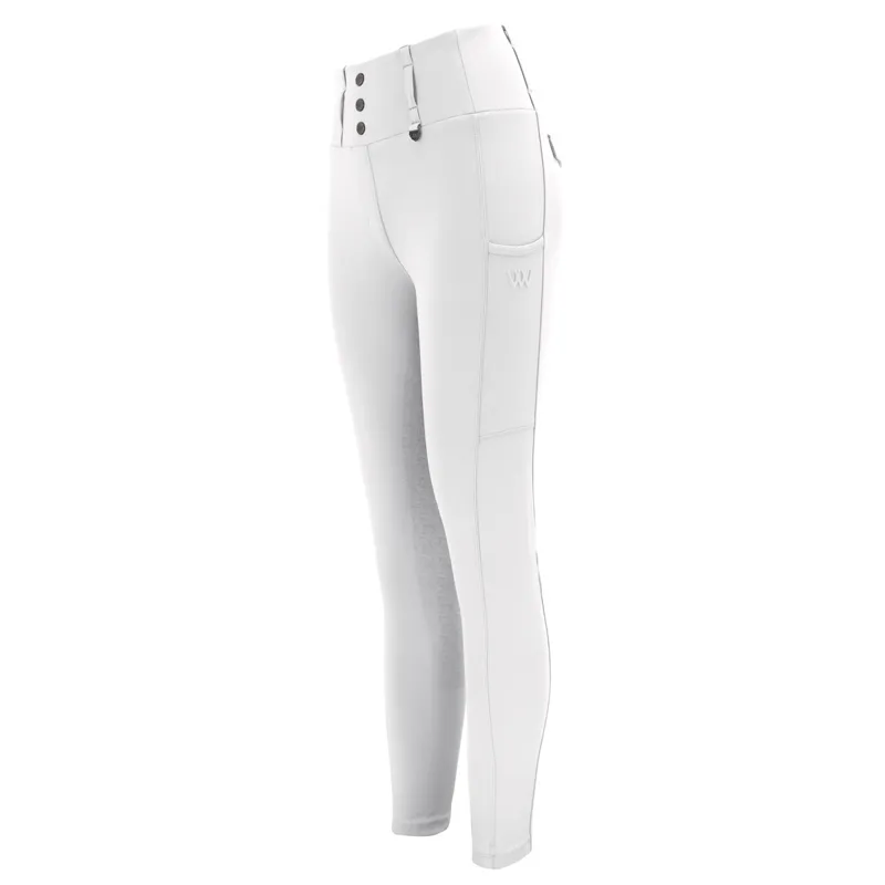Woof Wear Competition Full Grip Ladies Riding Tights - White