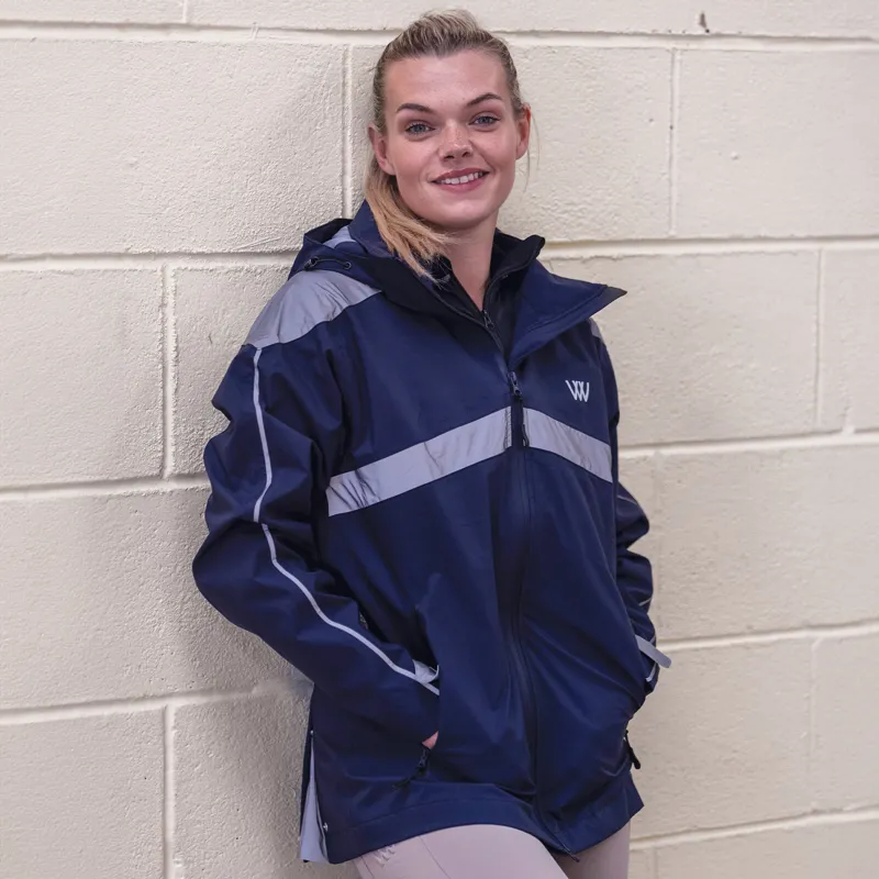 Woof Wear All Season Waterproof Unisex Riding Jacket - Navy-6