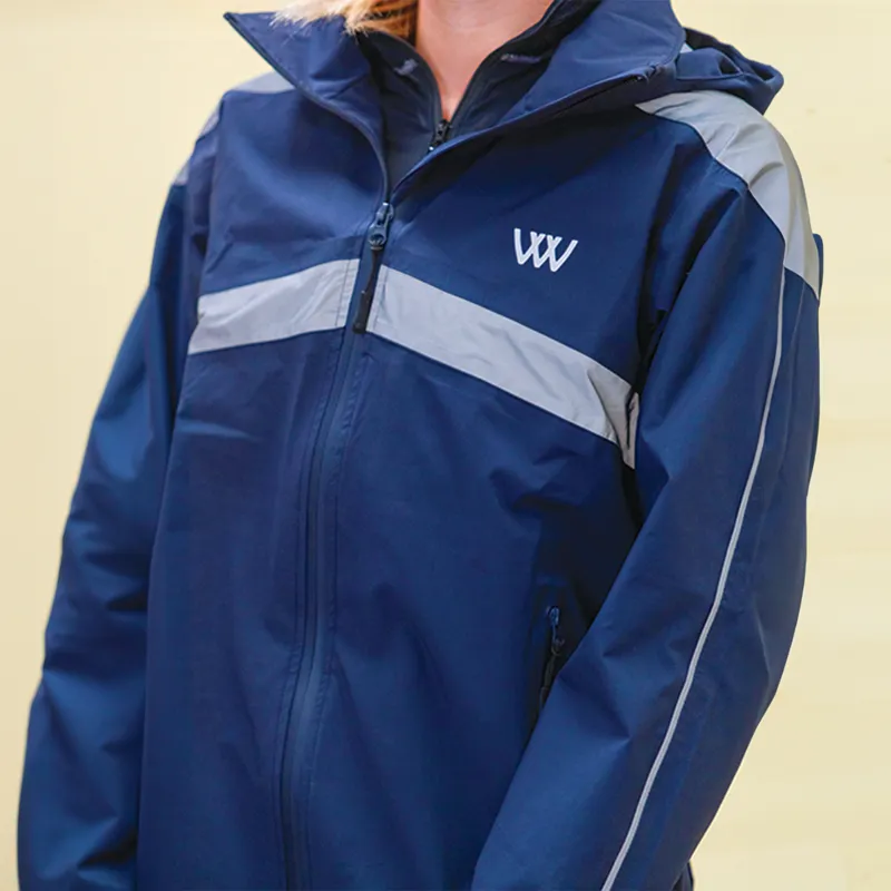 Woof Wear All Season Waterproof Unisex Riding Jacket - Navy-4
