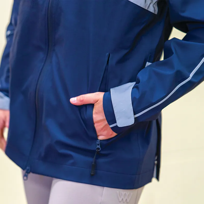 Woof Wear All Season Waterproof Unisex Riding Jacket - Navy-5