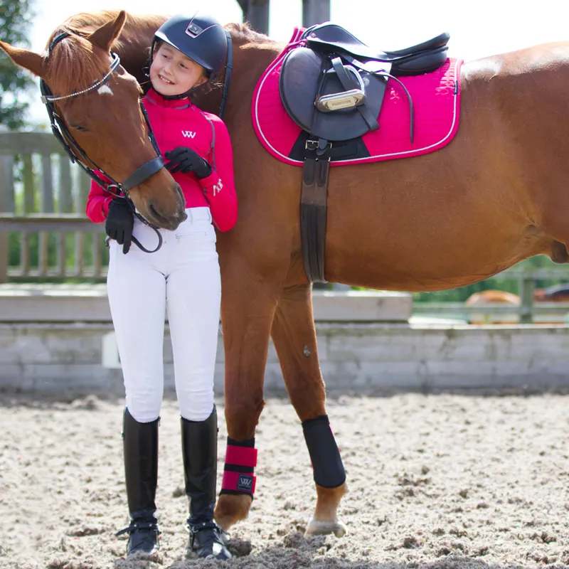 Woof Wear Club Brushing Boots - Black/Berry-6