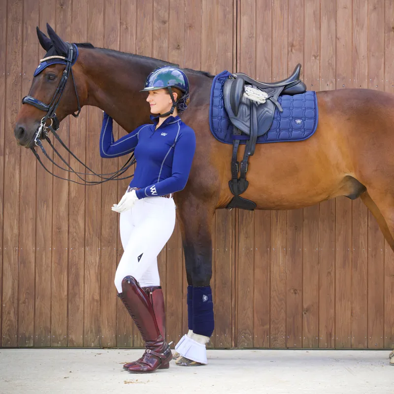 Woof Wear Vision Dressage Saddlecloth - Navy-2