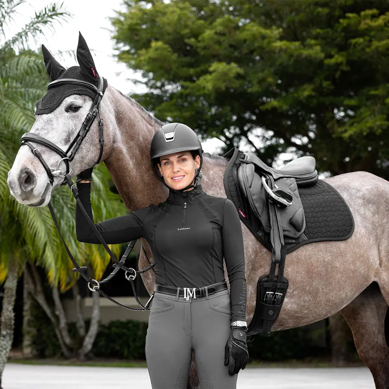 LeMieux ProSorb Plain 2-Pocket Close Contact Square - Black-3