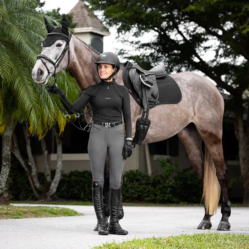 LeMieux ProSorb Plain 2-Pocket Close Contact Square - Black-2