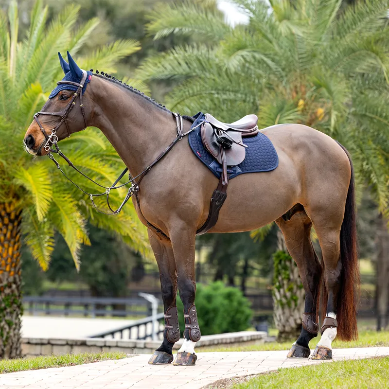 LeMieux ProSorb Plain 2-Pocket Close Contact Square - Navy-2