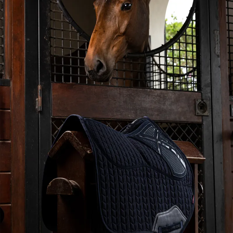 LeMieux ProSorb Plain 2-Pocket Close Contact Square - Navy-3