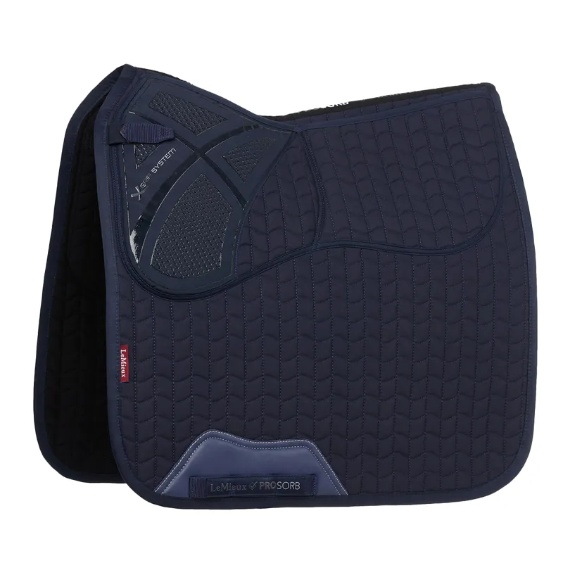 LeMieux ProSorb Plain 2-Pocket Dressage Square - Navy