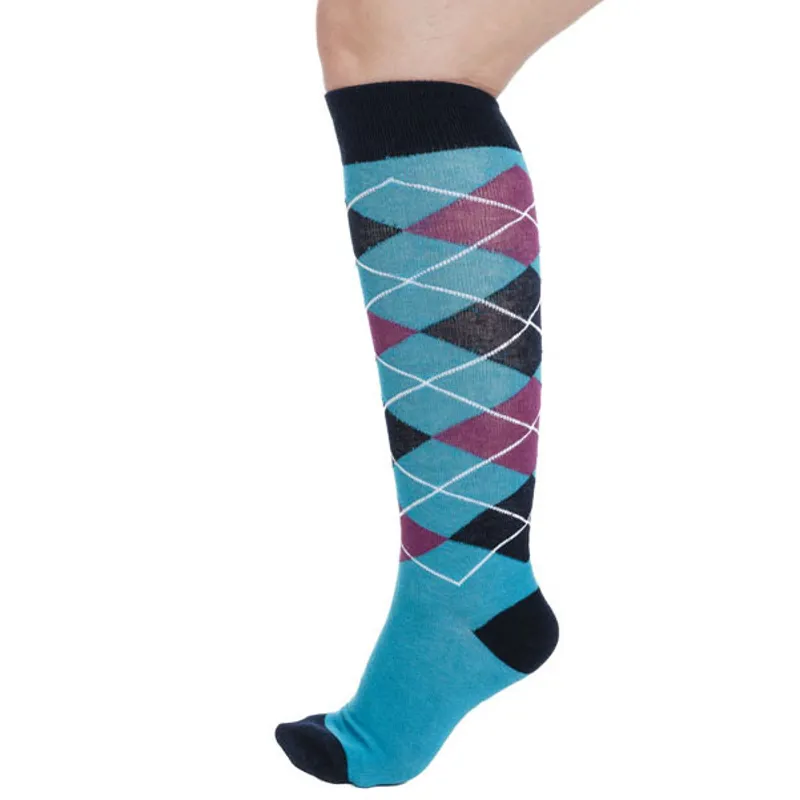 Puffa Glasworth Ladies Socks - Orchid/Chocolate Navy/Blue-1